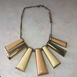 Gold and Nude Multi Level Necklace